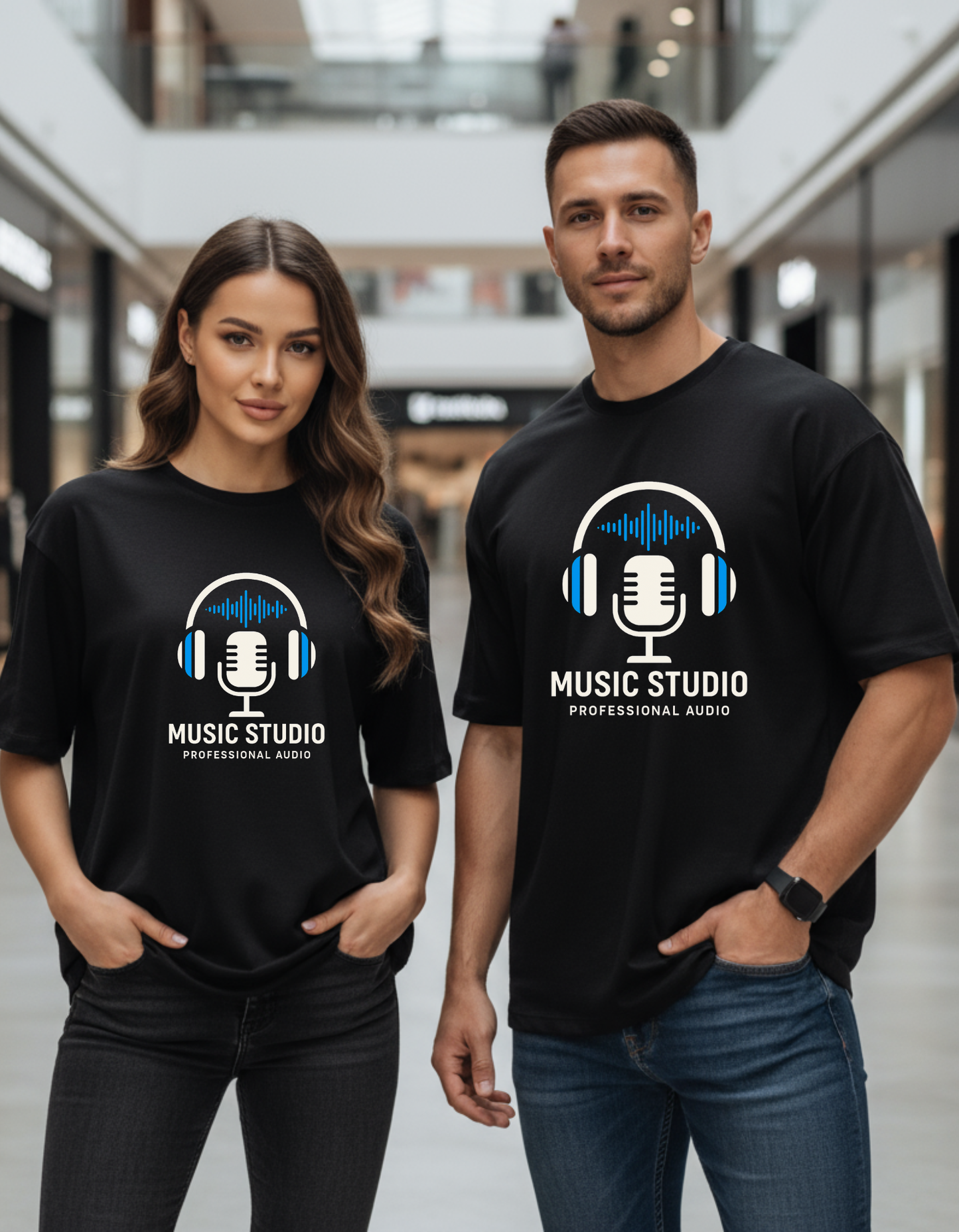 Unisex Oversized Classic T-Shirt Music Studio