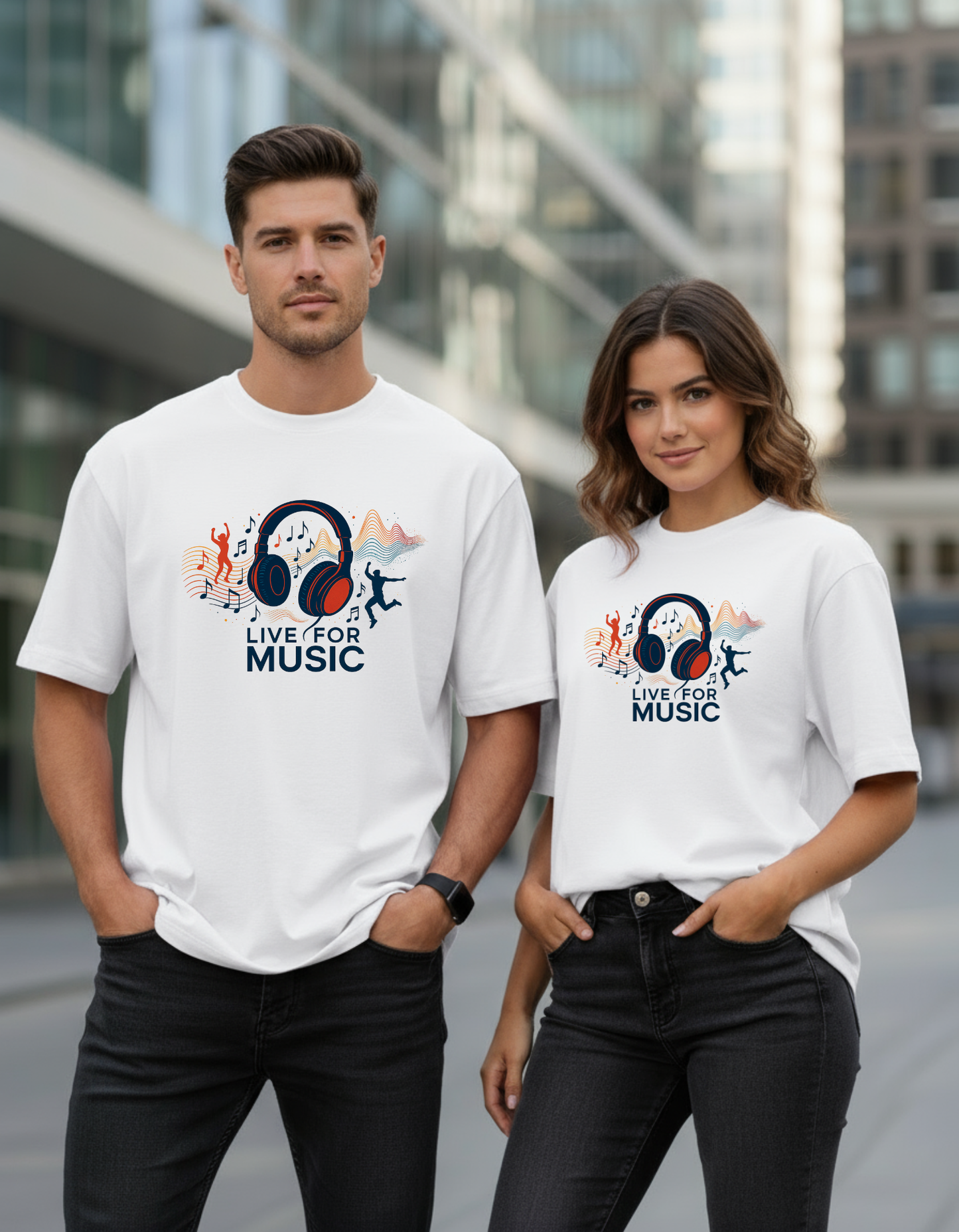 Unisex Oversized Standard T-Shirt Live For Music