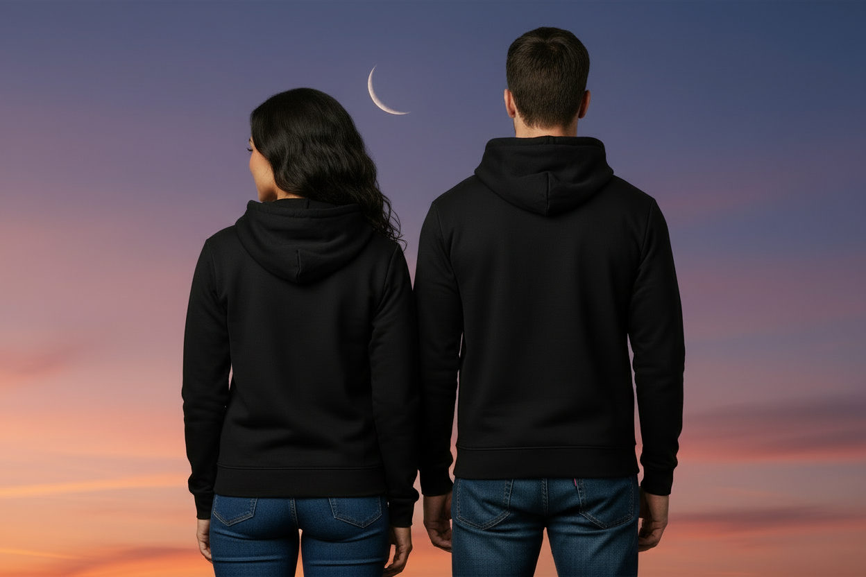 Black Hoodie Back Pose