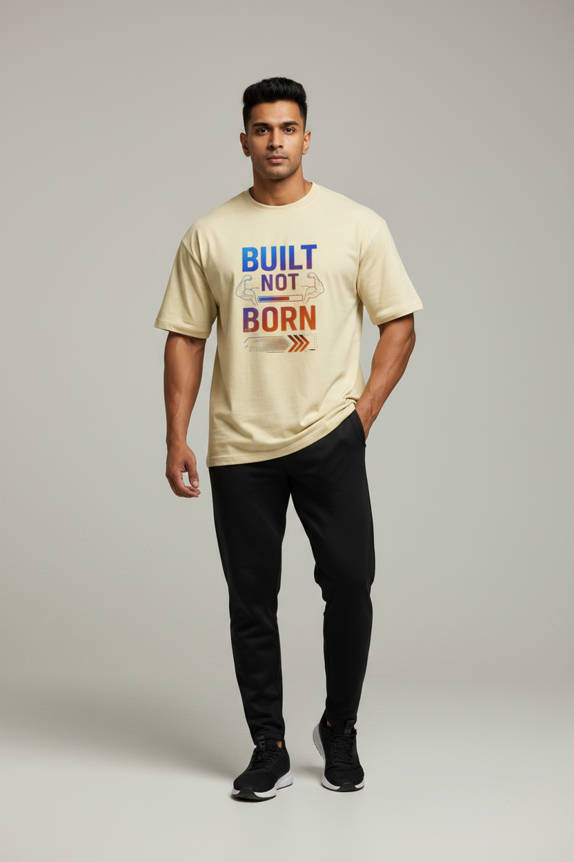 Built Not Born T-Shirt with Model