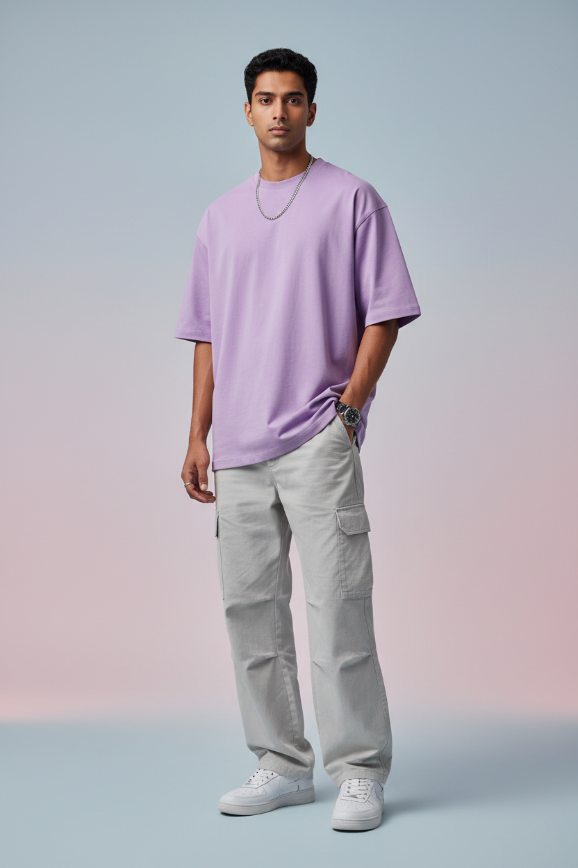 Lavender Oversized Plane Classic T-Shirt