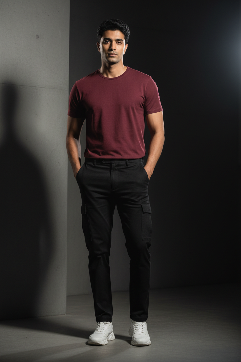 Maroon Supima Plane T-Shirt