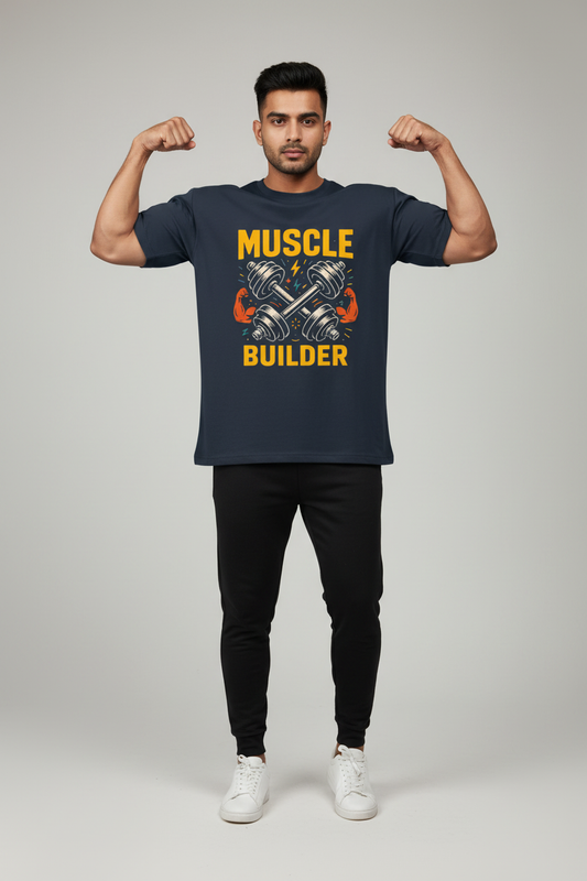 Men's Muscle Builder T-Shirt with Model