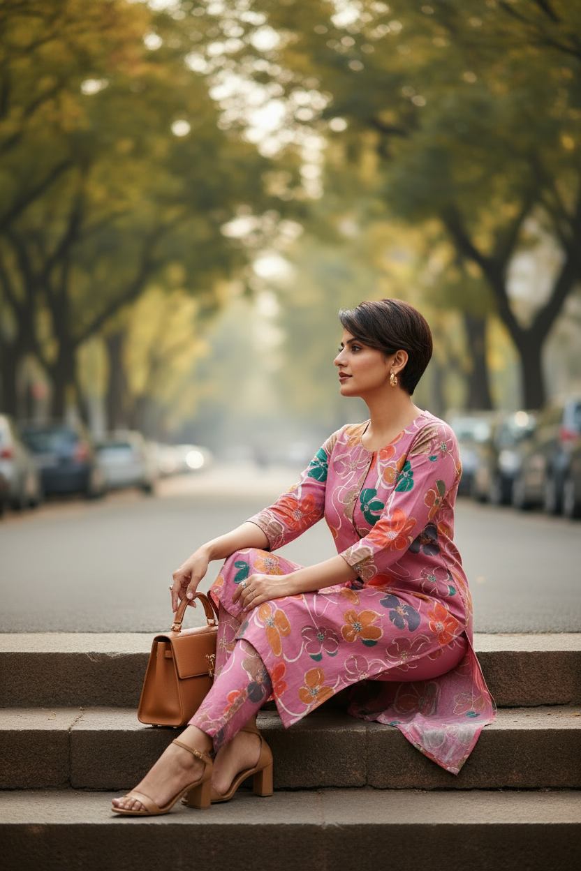 Side sitting pose