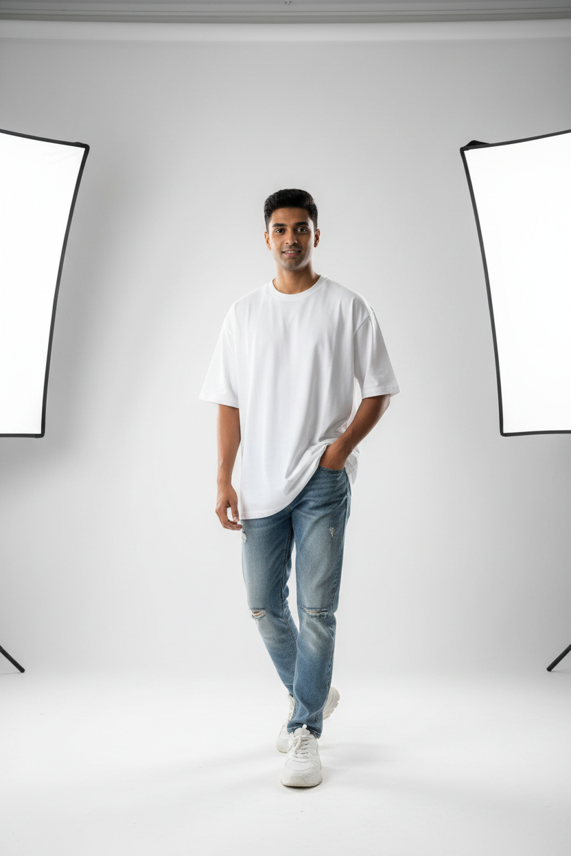 White Oversized Plane T-Shirt